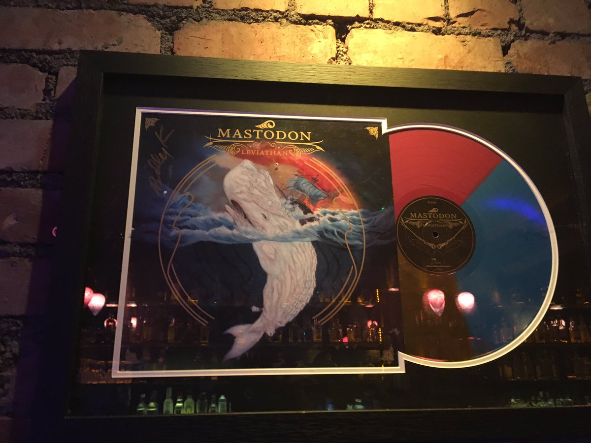 bdsmcork's tweet photo. We finally hung the @mastodonmusic records much love guys https://t.co/qj43BTpnJH