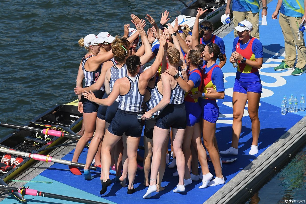 TeamUSA's tweet photo. #TeamUSA just won its 11th STRAIGHT World/Olympic title in the women's eight.

We couldn't be PROUDER, @usrowing! 🇺🇸 https://t.co/VH3Ih4bv2L