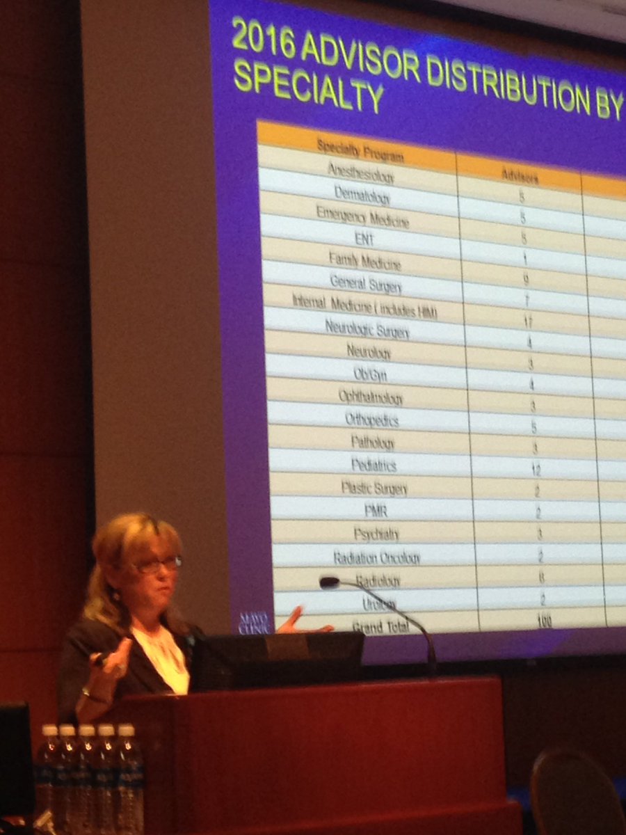 @MayoMedSchool Dr.Wolanskyj presents  stellar academic advisory-mentoring #mmsfamilyweekend #meetmayomed @mayoclinic