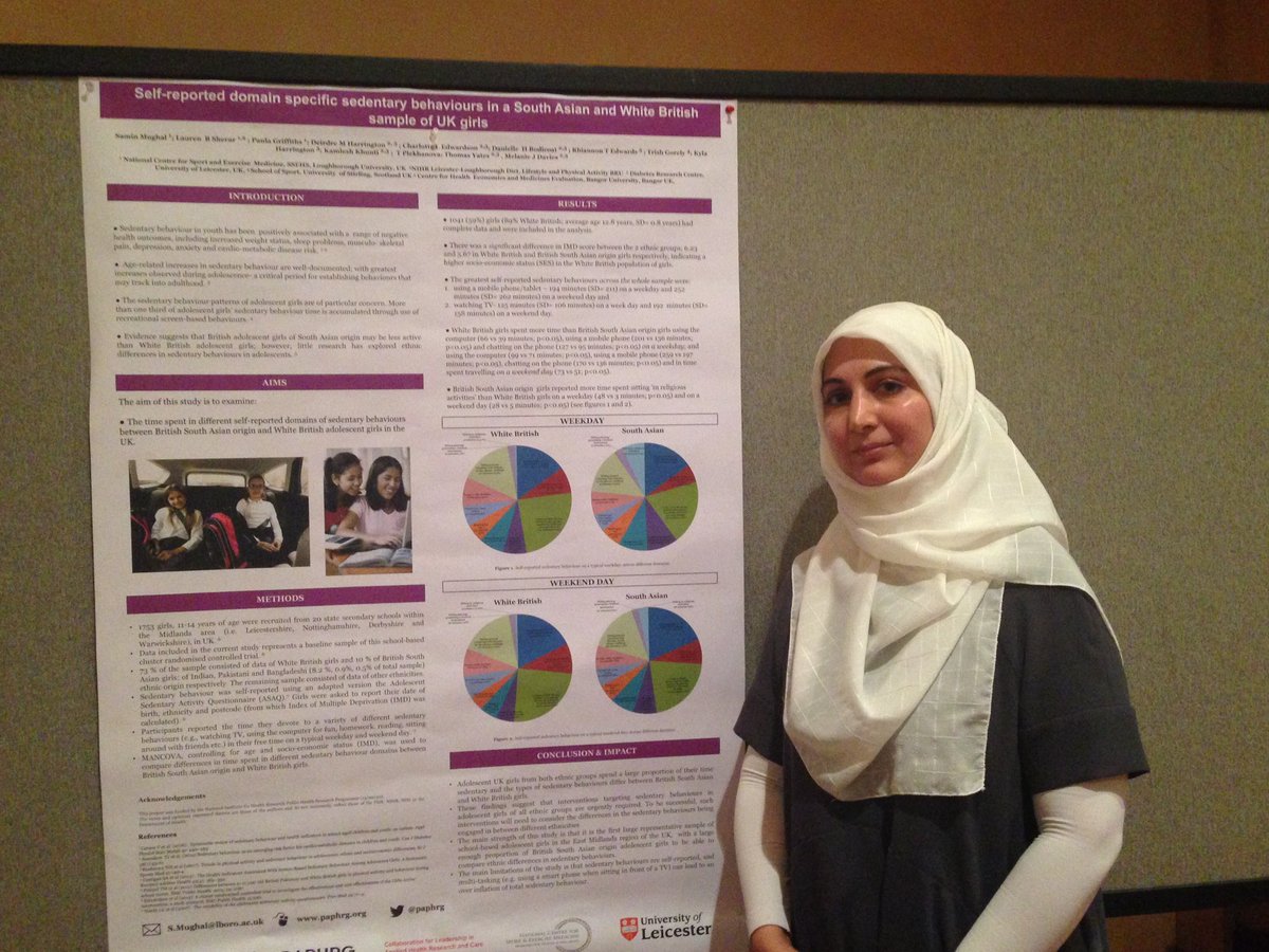 Presenting on the ethnic differences in sedentary behaviour #NASPEM2016 @SaminMughal <a href="/PAPHRG/">PAPHRG</a> <a href="/ncsemem/">NCSEM East Midlands</a>