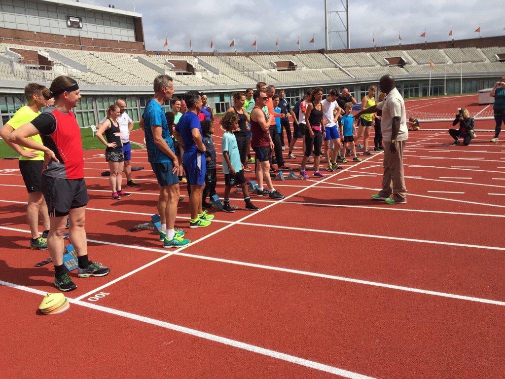 Shown my fans how to run technically better at the Olympic Stadium in Amsterdam