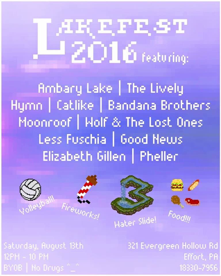 Thanks to everyone who came out to last night's show! Come hang with us at Lakefest today! We go on around 9!!!