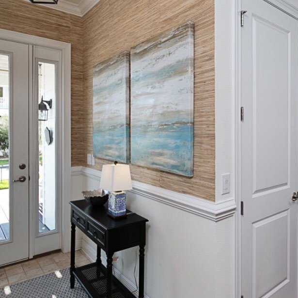 homesoftiverton's tweet photo. What a warm welcoming foyer in the Hayden 🍍#haydenmodel #grassclothwallpaper #newconstruct… https://t.co/jIjedHG2Tn https://t.co/RgzJZTH7Se
