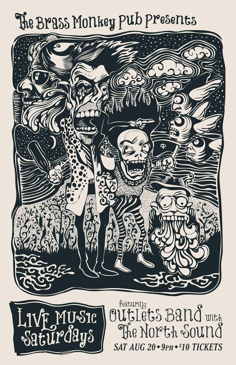 LIVE MUSIC feat. @Outletsband and The North Sound ☆ Sat Aug 20 ☆ 9PM ☆ $10 Tickets