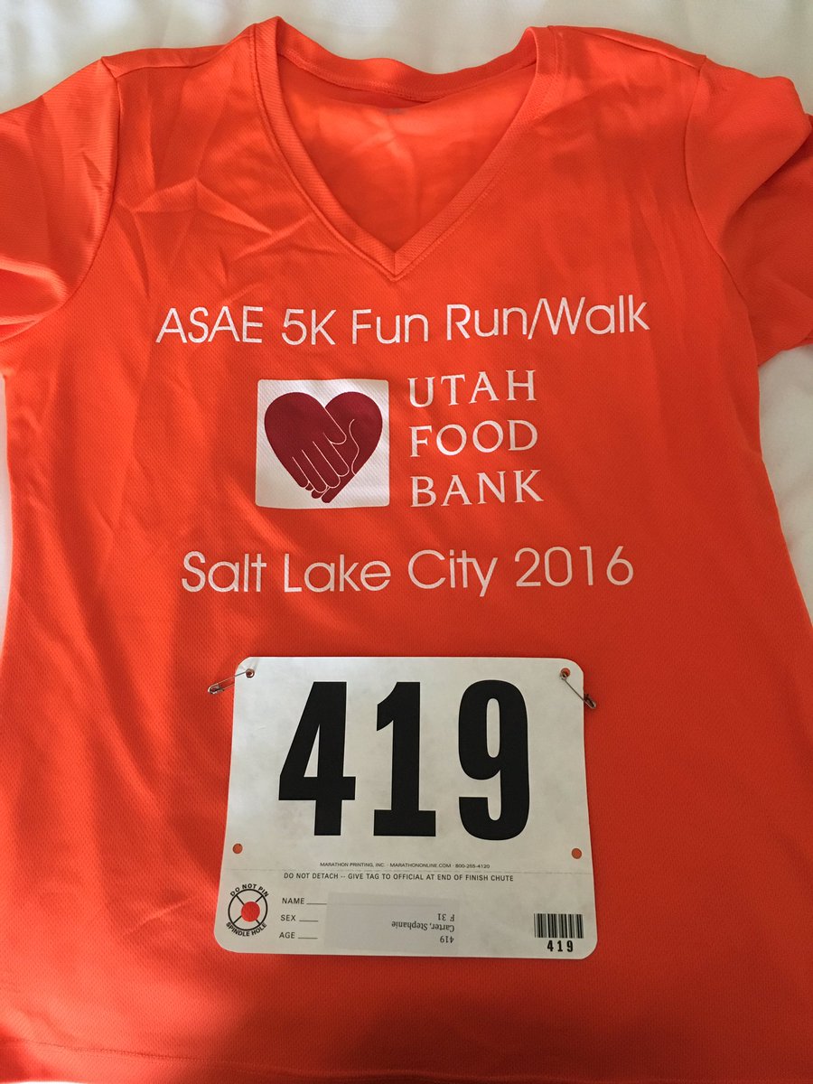 Who's ready for the 5k tomorrow!? Such an awesome race shirt! #ASAE16 #ASAEYP