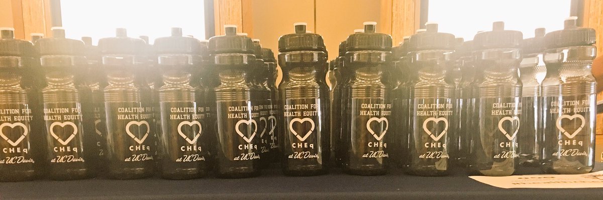 AMAmedstudents's tweet photo. Don't forget to #CHEq out our Conference water bottles! Take one with as a souvenir! #ChangeMedEd #HealthChequity ❤️ https://t.co/i1JvMXdCNI