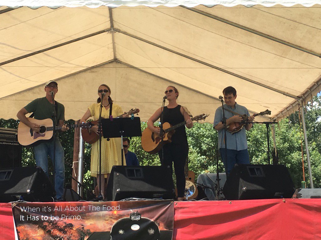 Enjoying the great sounds of In the Wheelhouse at Decatur BBQ Blues and Bluegrass.