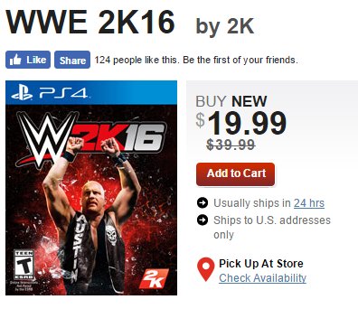 WWE2K23 on Twitter: ".@GameStop has #WWE2K16 at a special of $19.99 on PS4, XB1, PS3 &amp; 360. Get it today! https://t.co/T7QxkBS3v3 https://t.co/gyZiM1kl9p" / Twitter