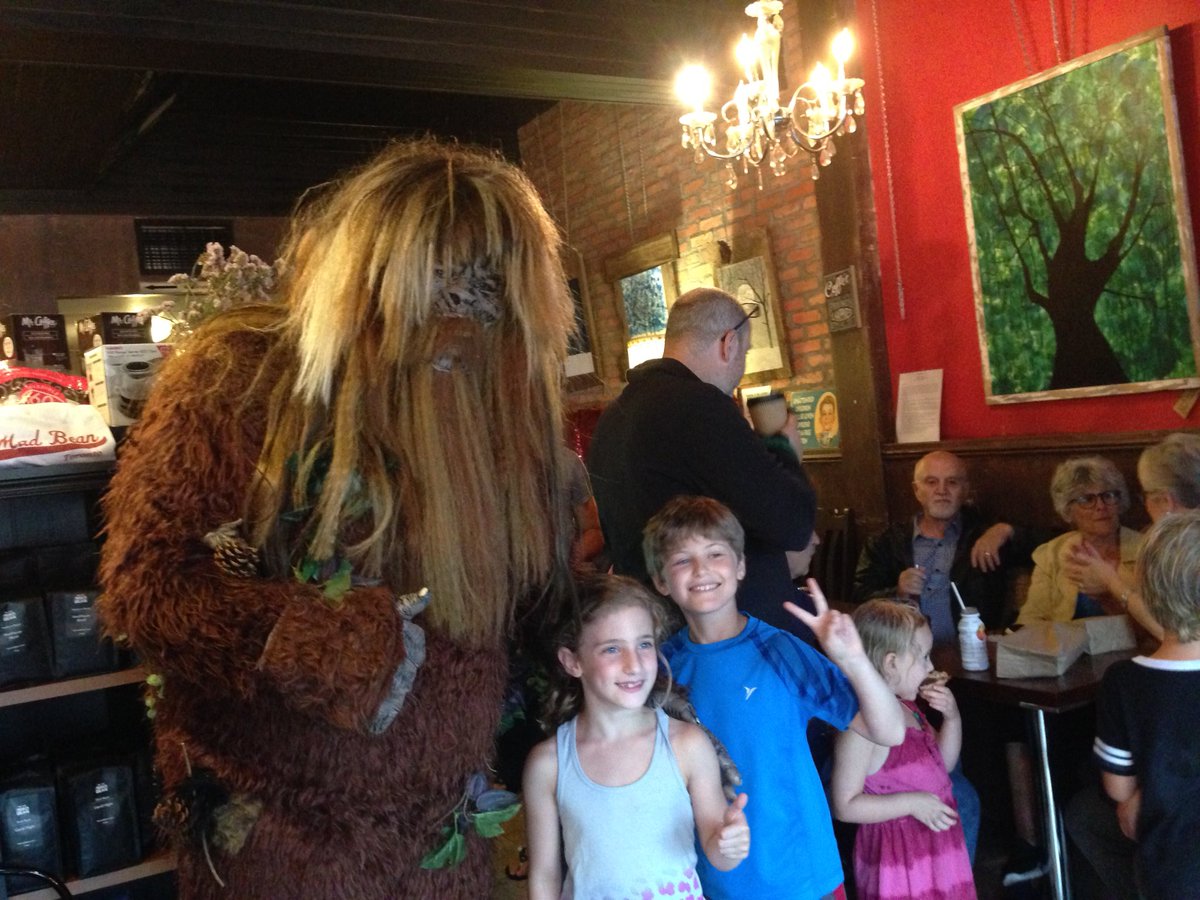 sickkids's tweet photo. Bigfoot is learning about fundraising for @WalkforSickKids w/ Lior who is hosting a bake sale at @madbean519 today. https://t.co/ri7XsWKbE5