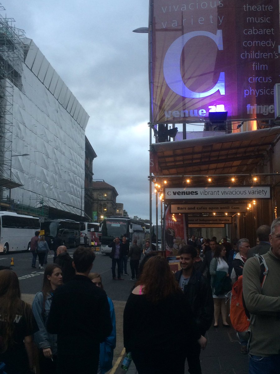 THEEMSLIEEFFECT's tweet photo. New bigger venue for my show Coach parties &amp; bikers welcome. C+1 4pm #edfringe #cvenues #liability https://t.co/f3n3QX8sFr
