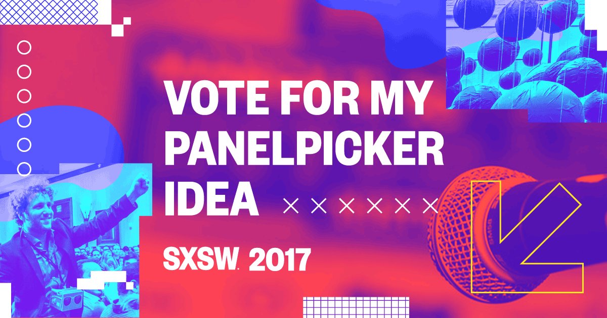 J2SYL's tweet image. Please vote!!! 1. Sign up (10 seconds): auth.sxsw.com/users/sign_up#…
 2. Click to Vote here: panelpicker.sxsw.com/vote/64687