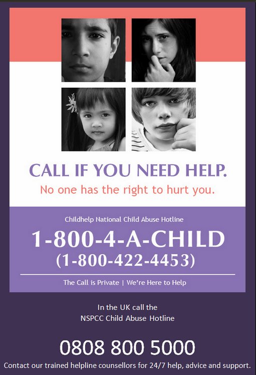 DimpledGuardian's tweet image. Call if you or someone you know needs help. Report it! #StopChildAbuse w/@helpspreadthis mo.nu/4crX?uid=4wsL