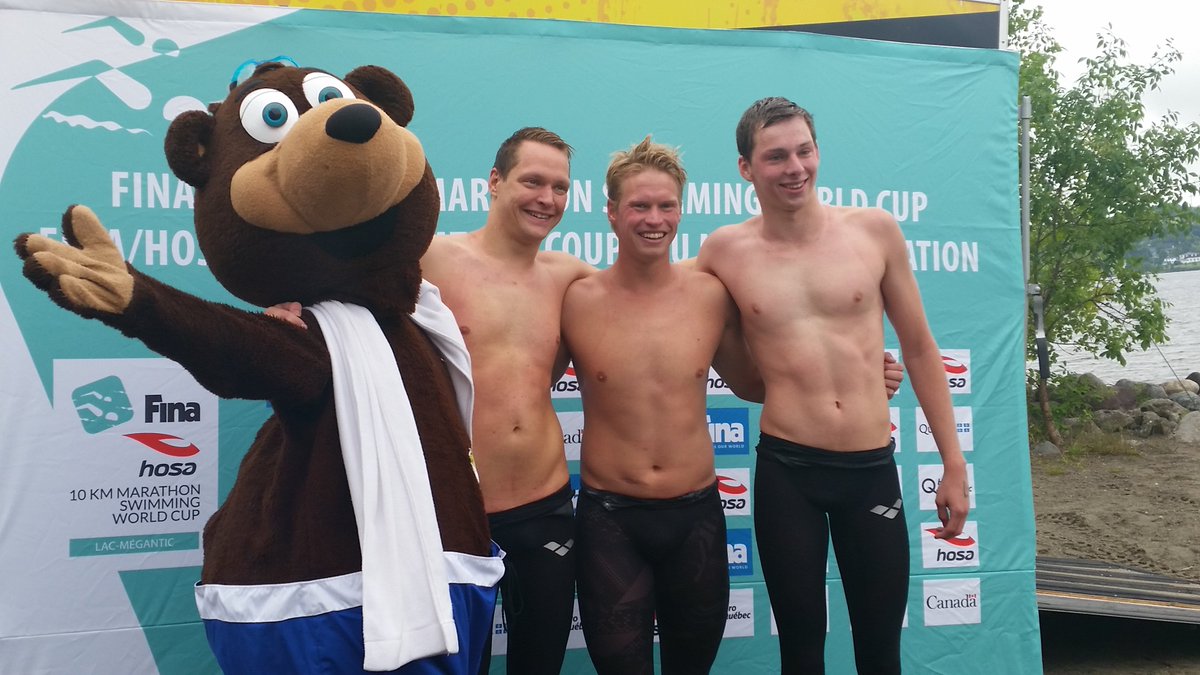 Men's winner of the #10 #openwater #FINA #HOSA 1) #Waschi87 2) #chippopotamus_  3) #pepijn_smits #LFMegantic