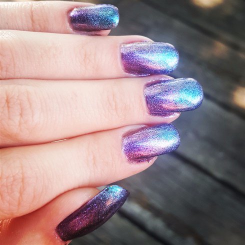 Lillian's Nails - Chrome Flakes 💜 Ombré Acrylic Nails by Daisy  💅🏽LilliansNails.com #lilliansnails #lillians #nails #nailsalon  #newcarrollton #lanham #mdnails #mdnailtech #mdnailsalon #dmv #dmvnails  #dmvnailsalon #dmvnailtech #blacknailtech ...