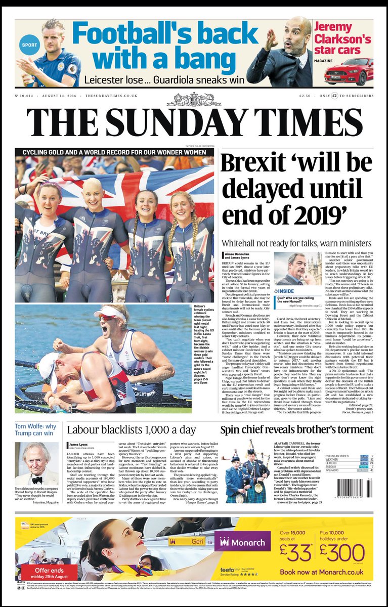 Neil Henderson On Twitter Sunday Times Brexit Will Be Delayed