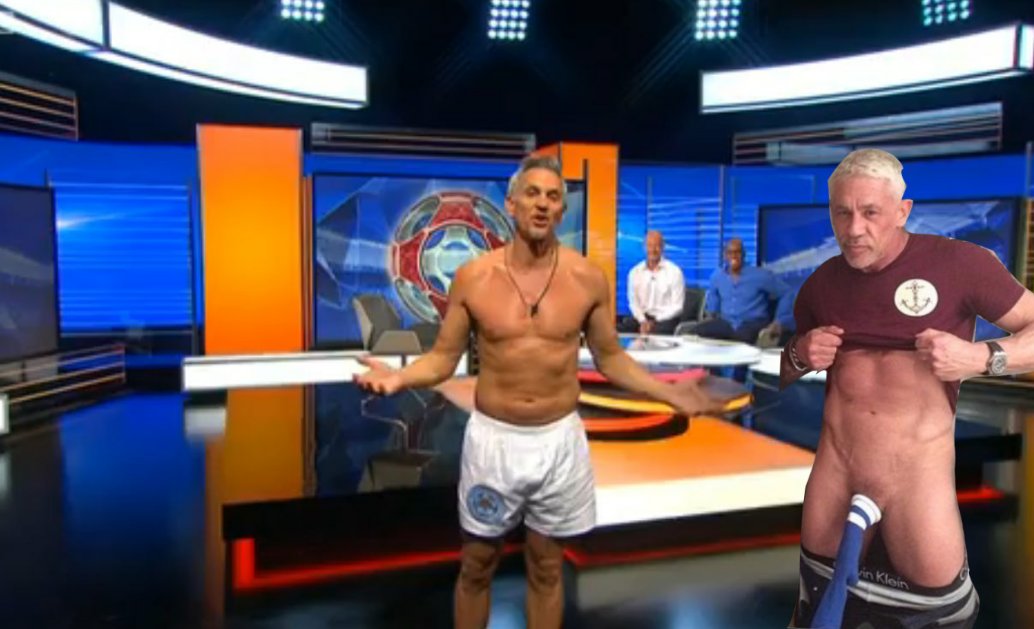 I'm all for charity, but this isn't what I expected. Disgusting. There's kids watching. <a href="/BBCMOTD/">Match of the Day</a> <a href="/Ofcom/">Ofcom</a>