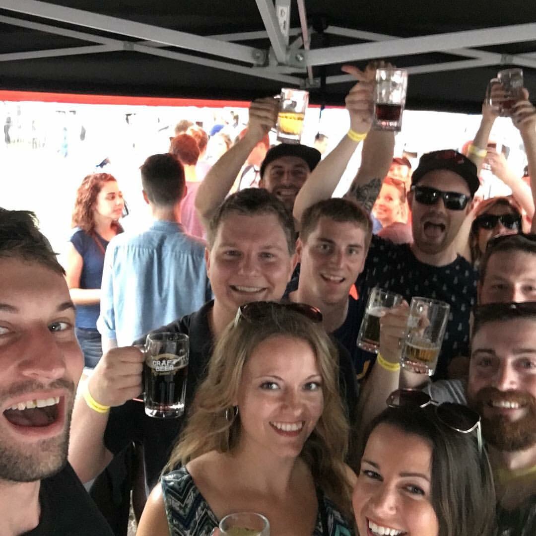 BrockStBrewing's tweet photo. Rains outside so party goes on under the Brock St Beer tent. #brockst #craftbeer https://t.co/cqoxzmkXpW