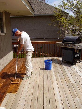 Let Loose Painting help you stain or paint your deck for protection against the sun or snow.  #StainProtection #Bear