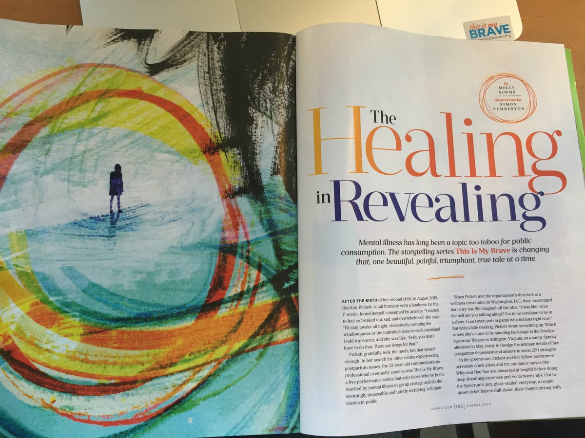 ThisIsMyBrave's tweet photo. "The Healing in Revealing" @O_Magazine's August issue https://t.co/HEQY8w3u8W features our stories! #isharemystory https://t.co/zKSAqGSf2N