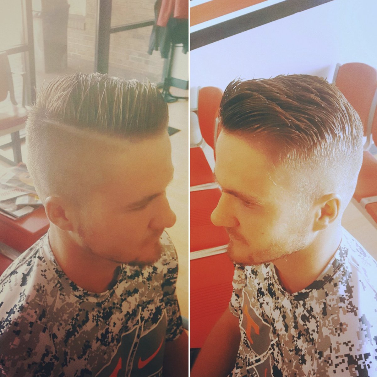 beeliz1118's tweet photo. Love my job! 💈❤ #mensgrooming #sportclips #sportclipsstylist #pompadour #ladybarber #menshaircuts https://t.co/b2hdAiOdls