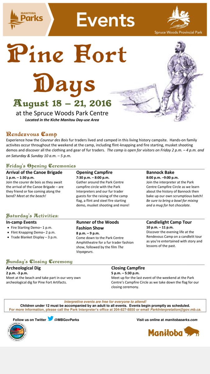 MummyInTheSands's tweet photo. So excited for next week! Come out and join in the fun!  🌲🎩🐻 #mbparks #exploremb https://t.co/ewRtPHPk8R