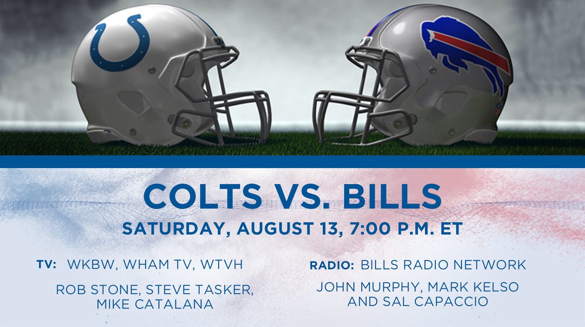 BuffaloBills's tweet photo. Tune in NOW for your first dose of the 2016 season! #INDvsBUF
Out of the area? https://t.co/rjTK3vZNZh https://t.co/4WiLFlemiL