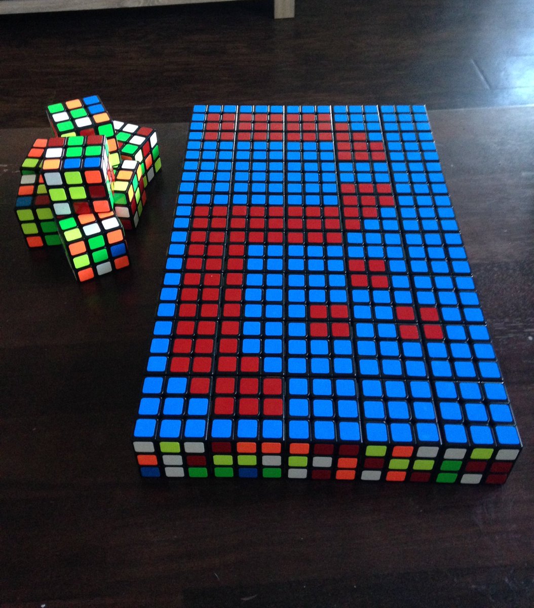 Pixelperspect8's tweet image. Made with 40 Rubik's Cubes @PeripheryBand @JakePeriphery @MarkPeriphery @MattHalpernTEI @iambulb @NollyPeriphery