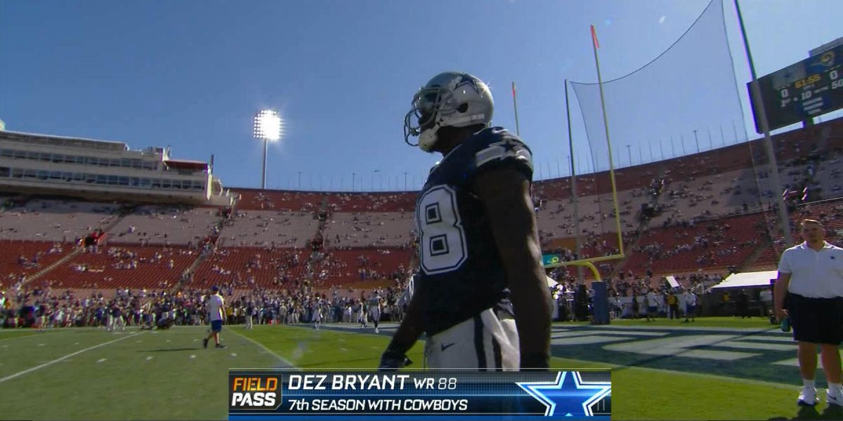 ESPNNFL's tweet photo. "I'm looking for Dez Bryant to regain his dominance as the #1 receiver in the National Football League." -Randy Moss https://t.co/QLpN9Mlm0Q
