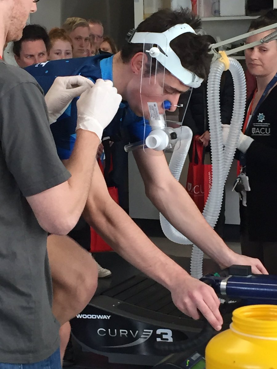 ACUmedia's tweet photo. Exercise and Sports Science testing athletes to their limits at #ACUOpenDay in Melbourne https://t.co/p6Bh14jH5w