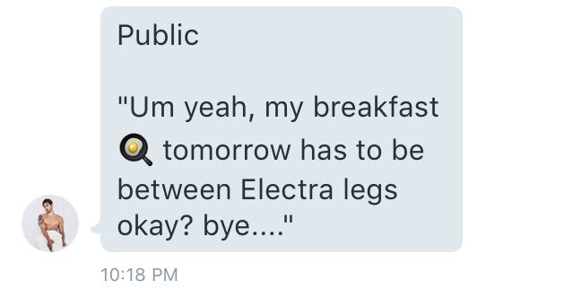 Public DR from <a href="/PsychoticPunto/">N e m o</a> 

Electra for breakfast?