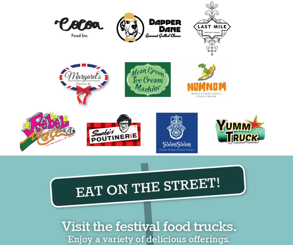 WOTSyxe's tweet photo. Eat On The Street with #WOTSYXE on Sept. 18! @SoomSoomTruck  @YummTruck  @RebelMelt  @DapperDaneYXE @nomnomtruckyxe https://t.co/3dOJXuaa6n