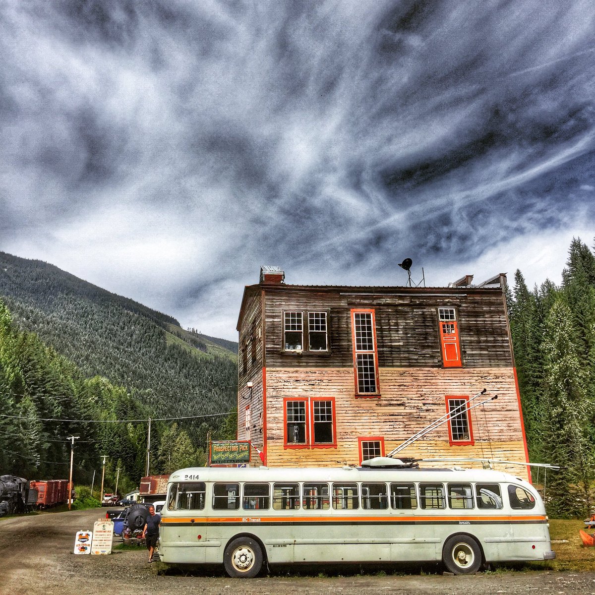 Trolley bus fate in Sandon, #BC. #exploreBC #staycationBC