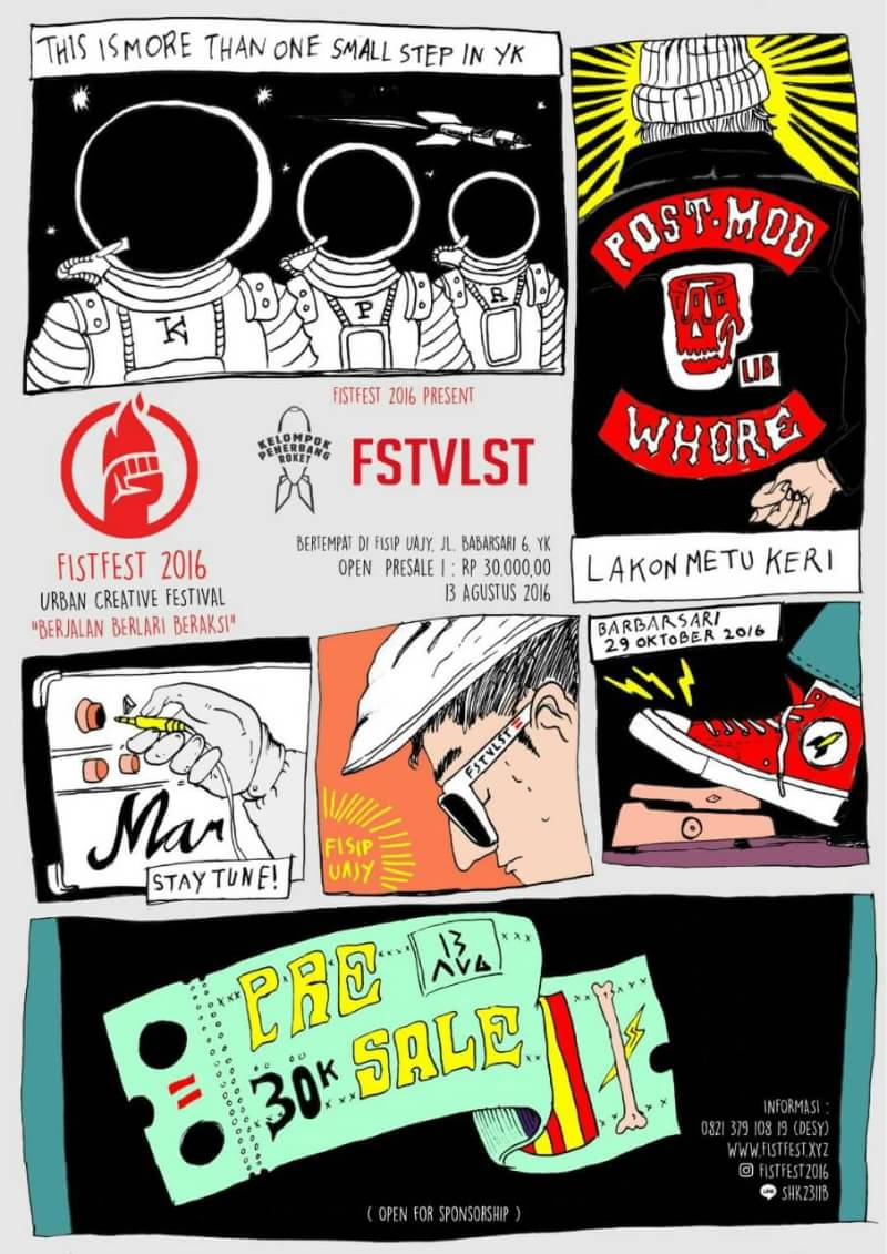 Ini dia FISTFEST tahun ini!! Menghadirkan Kelompok Penerbang Roket &amp; FSTVLST  dalam satu panggung! Yuk dibeli yuk!