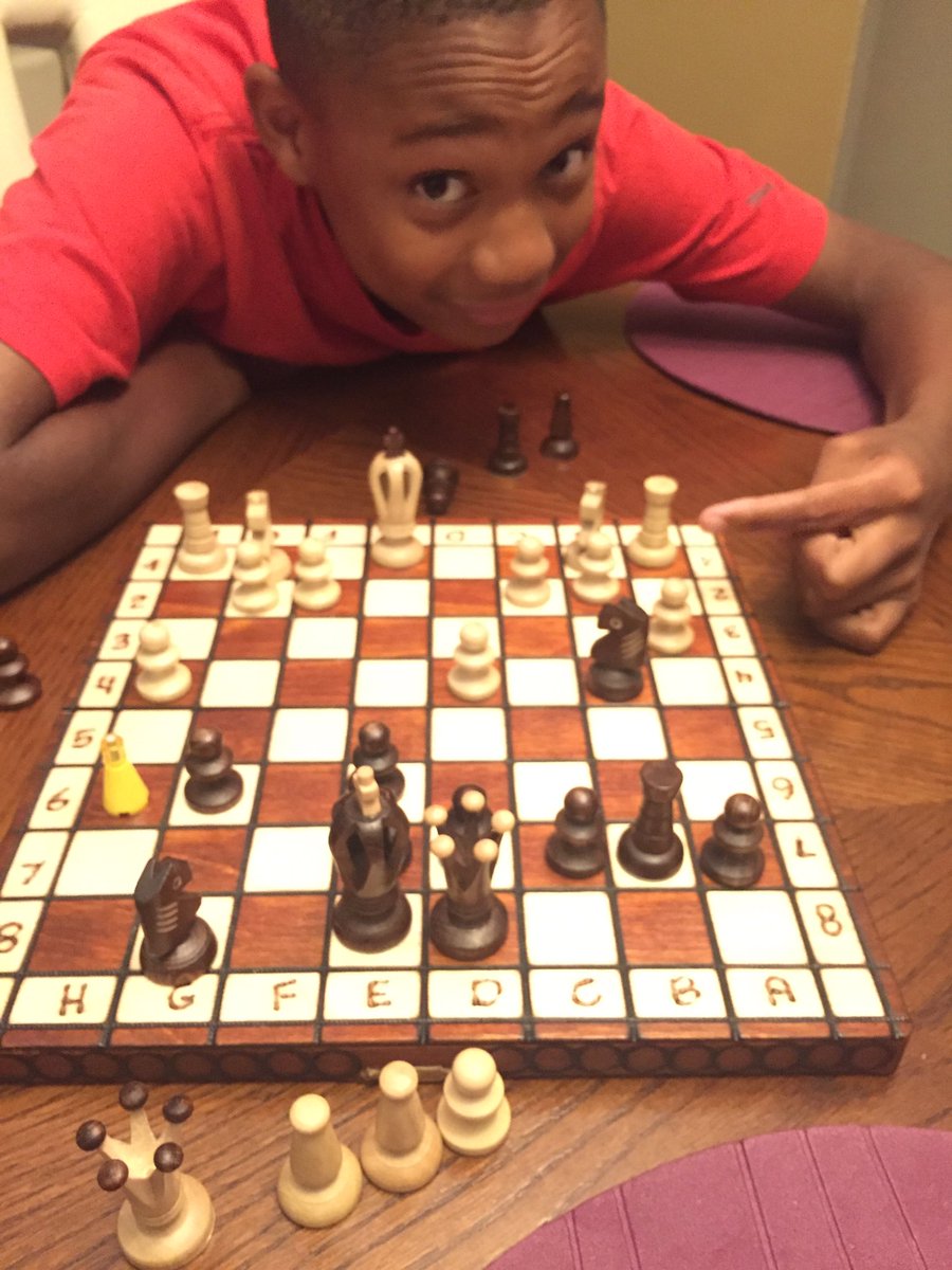 SeFanaSamples's tweet photo. He taught me how to play chess today! #LoveMySon #BoyMom #HesSoSmart #KingdomKid https://t.co/J4WF1fQd3f
