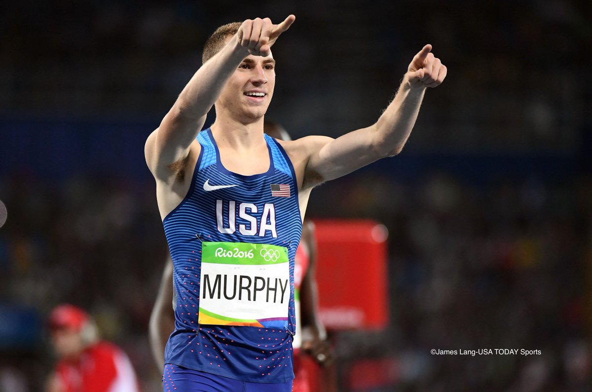 milesplit's tweet photo. Two Americans will be in the 800m final! Clayton Murphy kicks hard to qualify in 1:44.30! #Rio2016 #Athletics https://t.co/ILrpD1DeM4