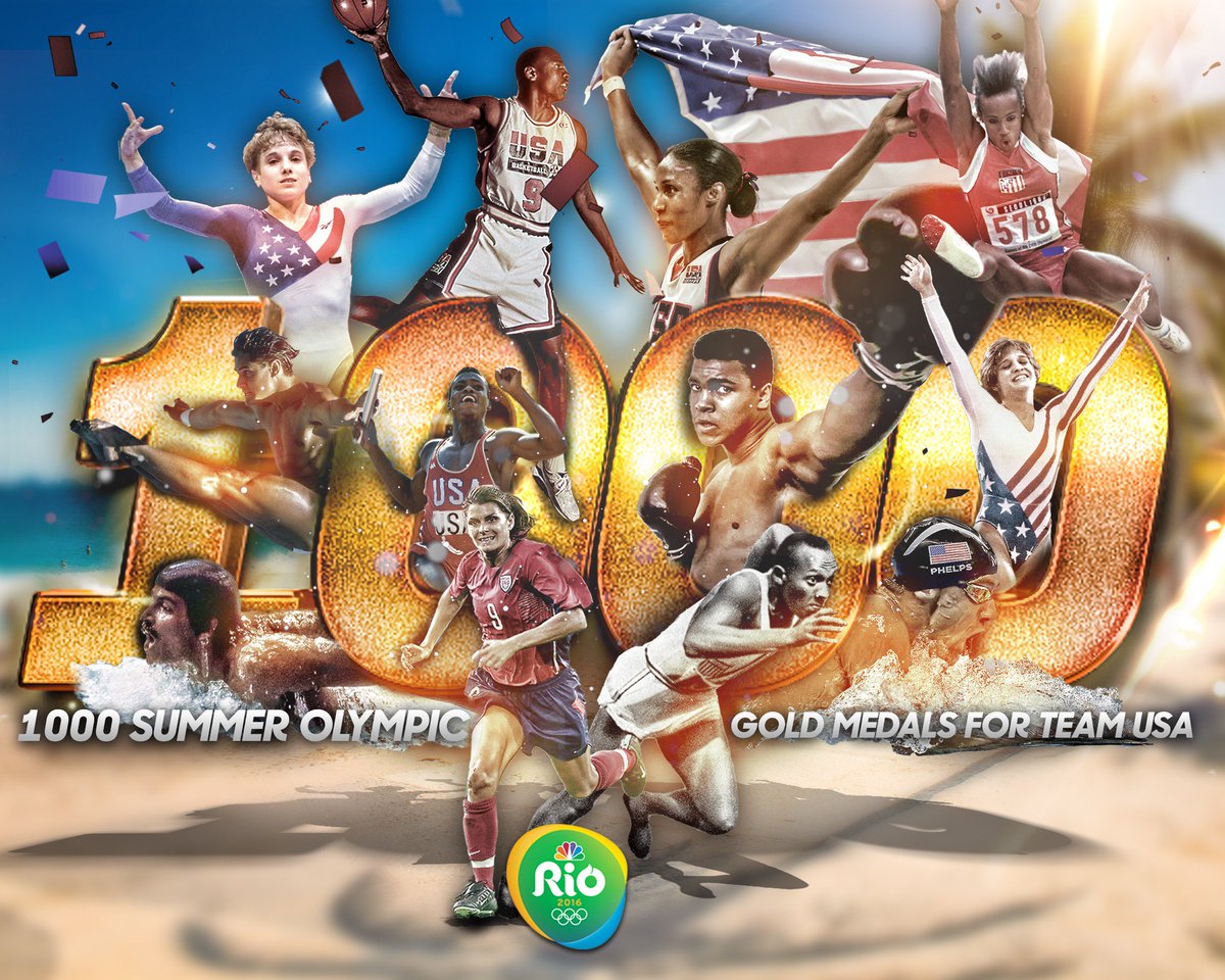 .<a href="/TeamUSA/">Team USA</a> has won 1000 Summer #Olympics #GOLD Medals! #USA