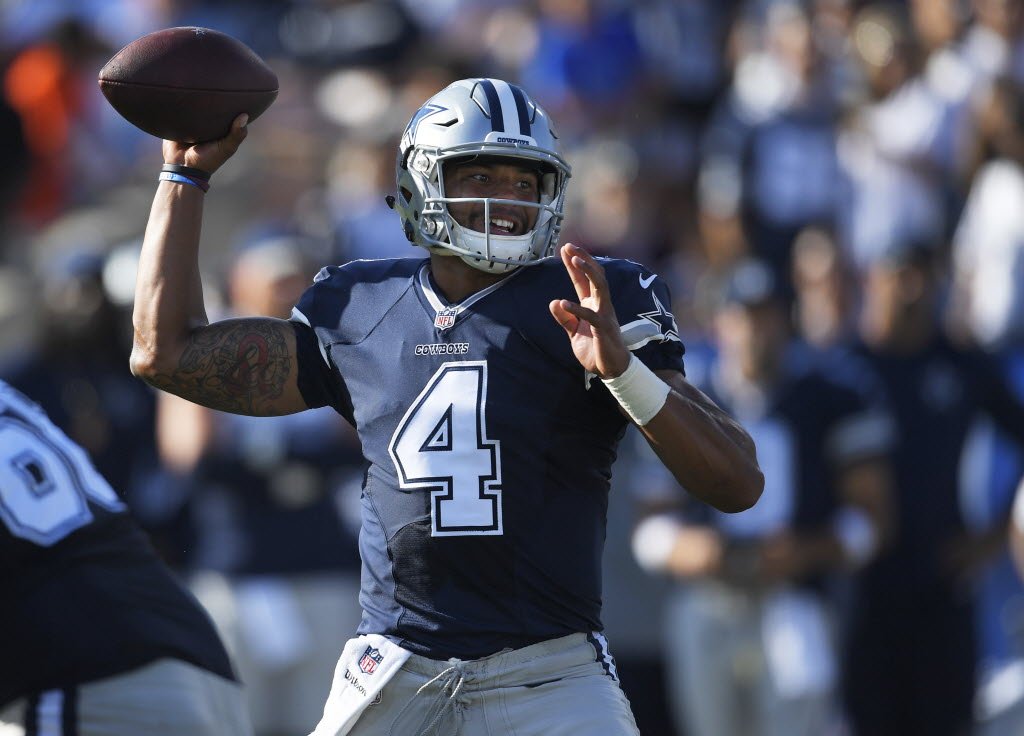 SportsDayDFW's tweet photo. Jerry Jones on Dak: "Let's not put him in the Hall of Fame yet, but I like what I saw" https://t.co/AJjqseSu9W https://t.co/zSHu7L6GV0