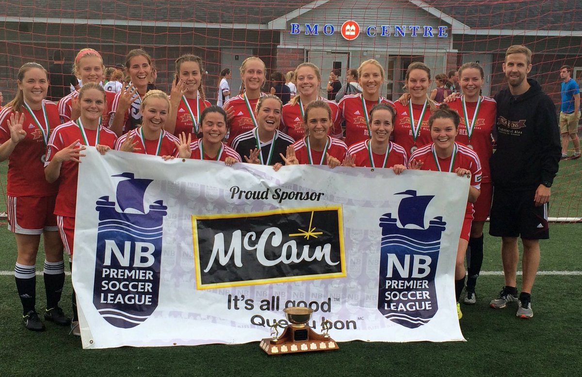 CanadaSoccerEN's tweet photo. Fredericton Picaroons Reds wins women's final in New Brunswick

https://t.co/x13mIzo19R https://t.co/N5joicWrEP
