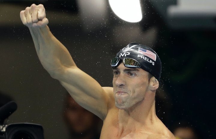 NastiaLiukin's tweet photo. Congratulations @MichaelPhelps! You have inspired so many beyond belief. Congrats on your 23 GOLD medals #GOAT https://t.co/CmxXbkQEqr