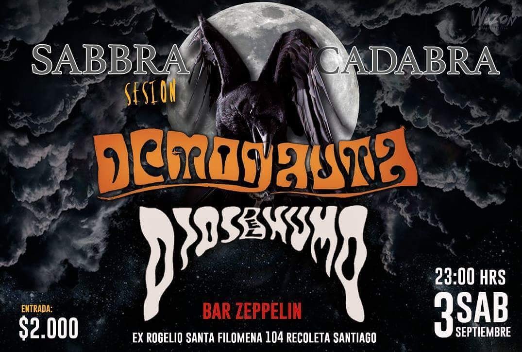 StonerRockM's tweet photo. #sabracadabra #Demonauta #diosdelhumo #barzeppelin #stonerrockchile #stonerrockmanifiesto #fuzz… https://t.co/N6Rr1woHko