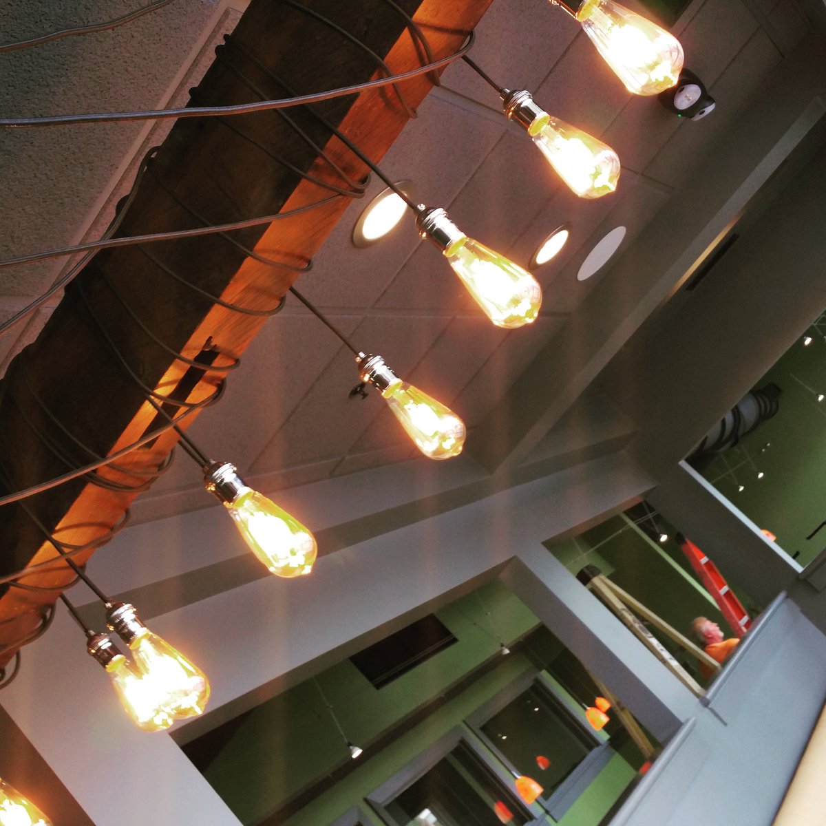 GanderAG502's tweet photo. Our house created lighting fixture to welcome you to your new favorite restaurant! https://t.co/r6wF3O4QdR