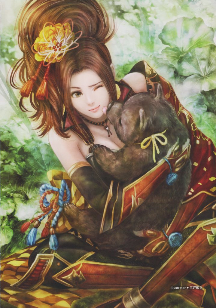 Kaihime - Sengoku Musou 4 (Samurai Warriors) Artbook scan#SengokuMusou #SamuraiWarriors #KOEI