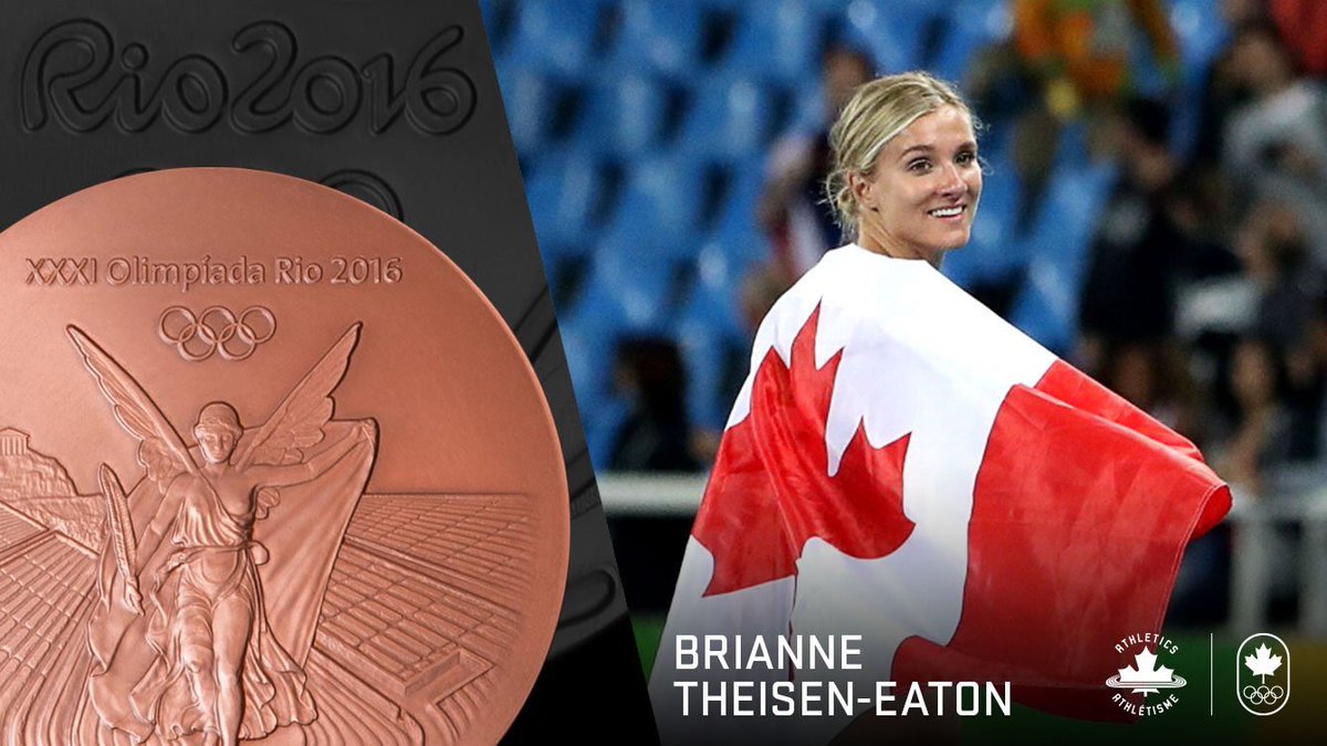 Congrats <a href="/btheiseneaton/">BrianneTheisen-Eaton</a> on winning #Bronze in heptathlon! 1st #CAN medal in combined events since '88. #saskproud