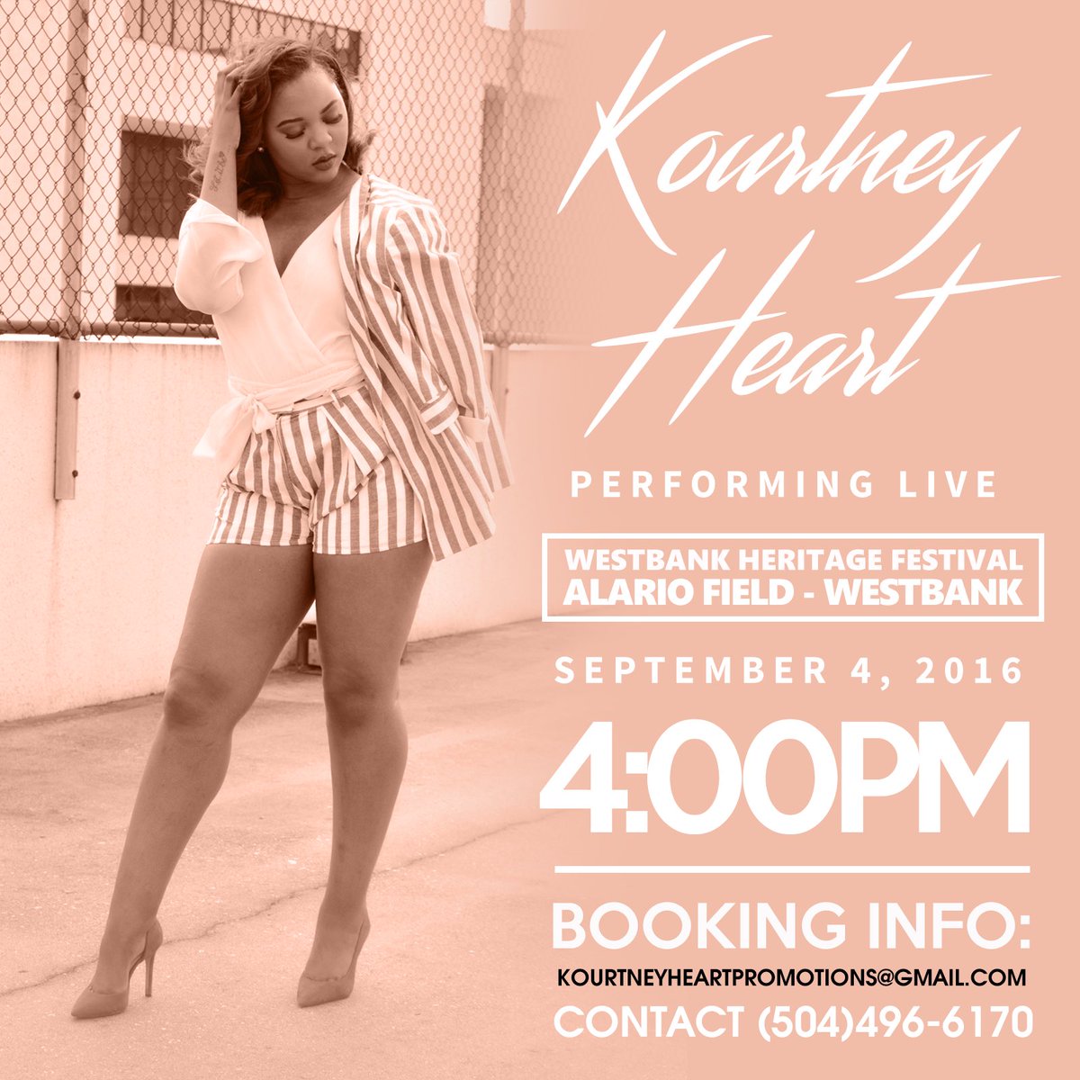FansOfKHeart's tweet photo. #TeamKHeart! Mark your calendars. Our girl @kourtneyheart will be in New Orleans live, September 4, 2016! https://t.co/vbcZqPoJ5Z