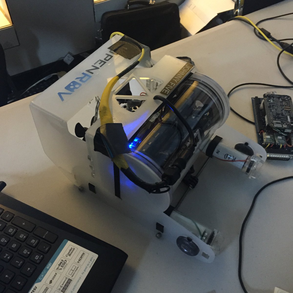SarahWardAU's tweet photo. Ran into @codewithpassion @OpenROV @MakerFaireSYD @maasmuseum today! A great low cost ROV for #maritime #archaeology https://t.co/93dnSA4qLZ