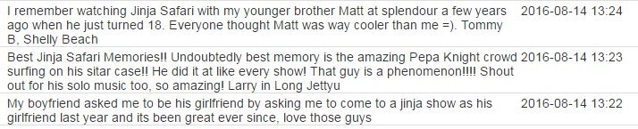 BHustwaite's tweet photo. Some cute @jinjasafari memories coming in on the @triplej text line right now https://t.co/uGSJ9OjEM1