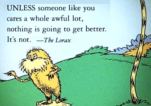 MikeHudema's tweet photo. Yesterday, 45 years ago Dr. Suess published his classic #TheLorax. Let's heed it's message. #ActOnClimate #climate https://t.co/alUfH8RYeI
