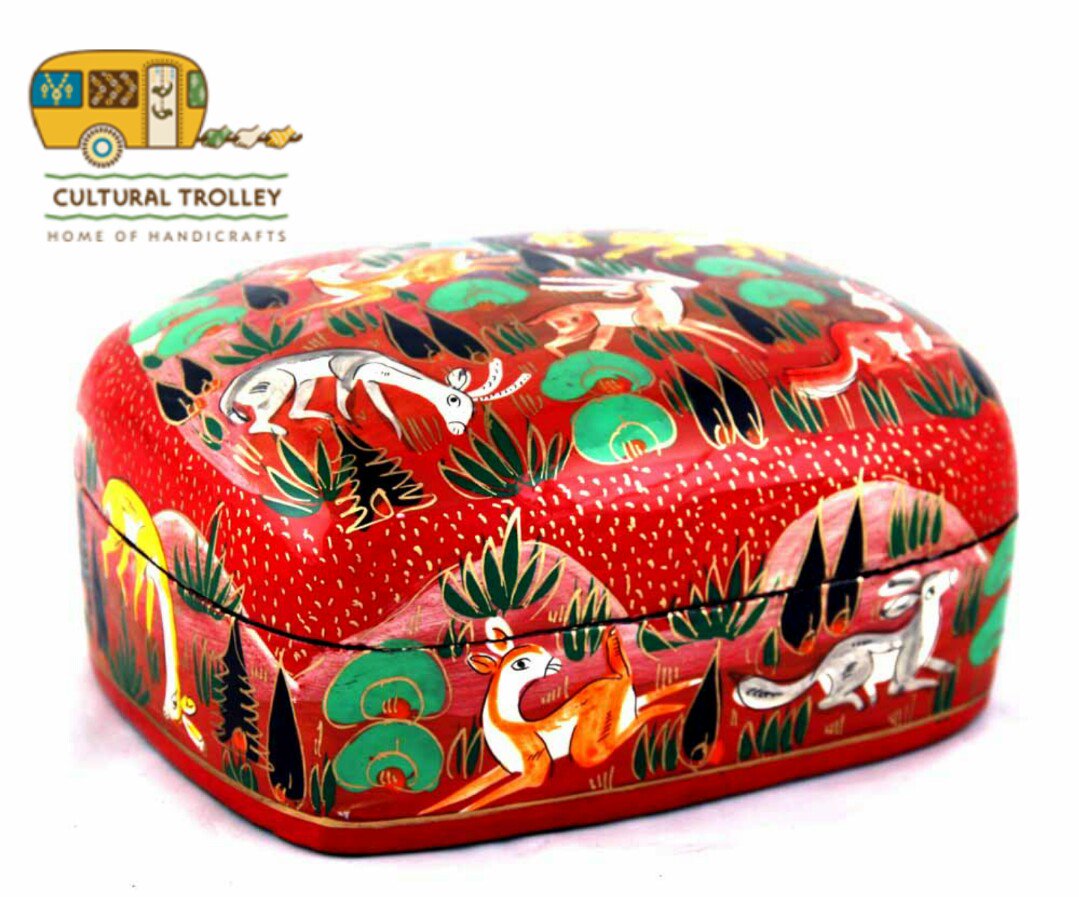 CulturalTrolley's tweet photo. Beautiful Kashmir Beautiful Art. Hand painted paper mache boxes #kashmir #handpainted #Box https://t.co/1NW7zkdtT2