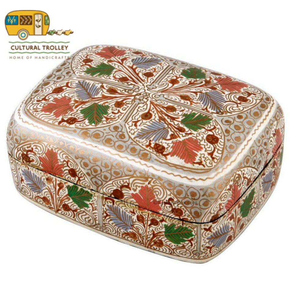 CulturalTrolley's tweet photo. Beautiful Kashmir Beautiful Art. Hand painted paper mache boxes #kashmir #handpainted #Box https://t.co/1NW7zkdtT2