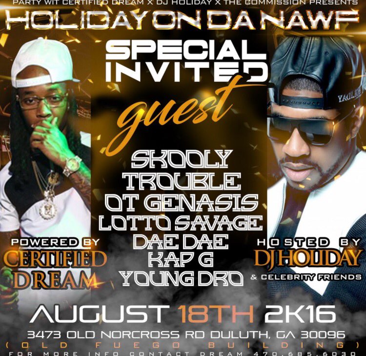 SimmyCashATL's tweet photo. Pull up to Fuego Lounge Thursday #HolidayOnDaNawf
https://t.co/o0IkHoLk84